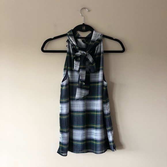 J. Crew tie neck top in Stewart plaid - Picture 6 of 7